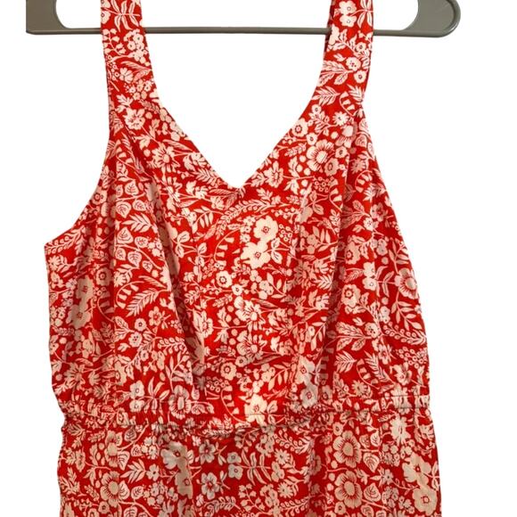Market & Spruce Red Floral Sleeveless Dress Size Large – Summer Casual Midi - Picture 2 of 7